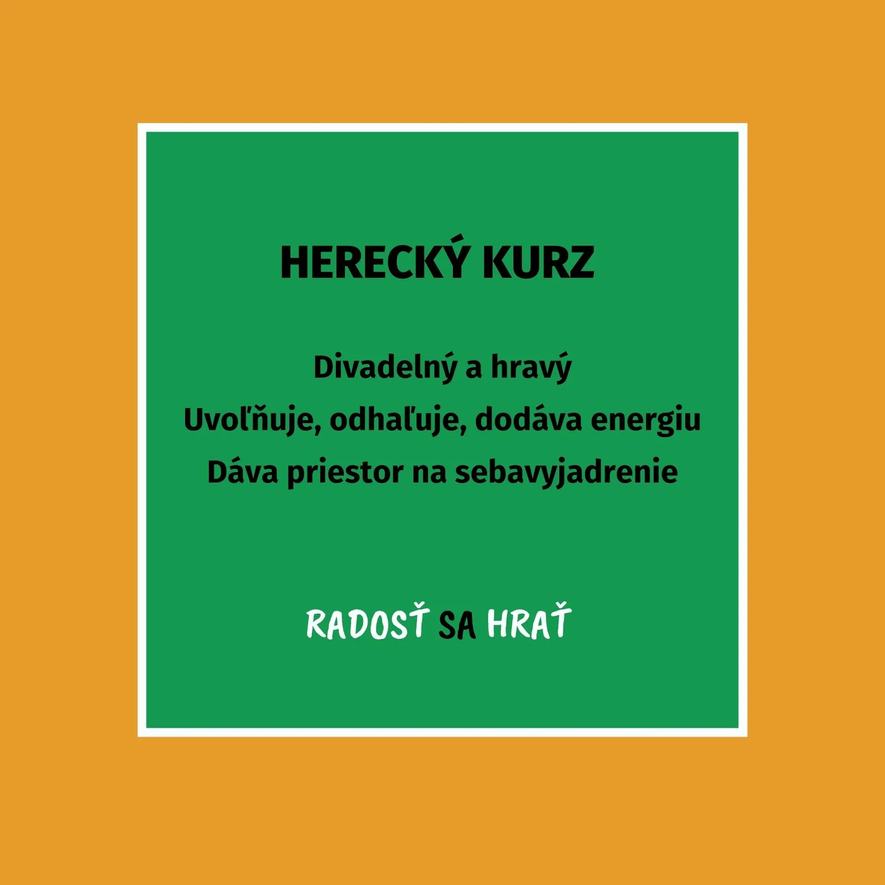 Herecký kurz program